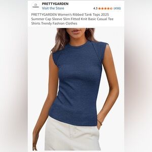 Pretty Garden Ribbed Tank Top